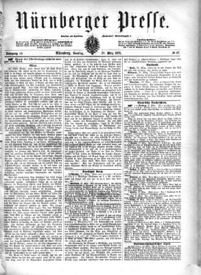 Nürnberger Presse Sonntag 28. März 1875