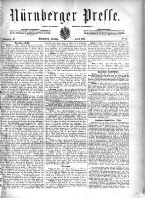 Nürnberger Presse Sonntag 11. April 1875