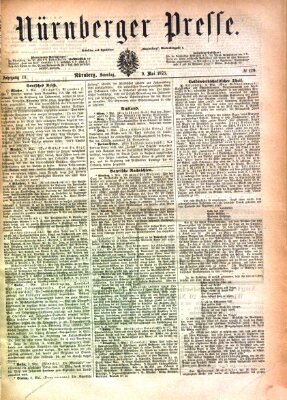 Nürnberger Presse Sonntag 9. Mai 1875