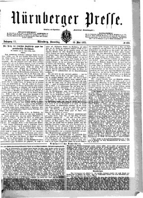 Nürnberger Presse Donnerstag 13. Mai 1875