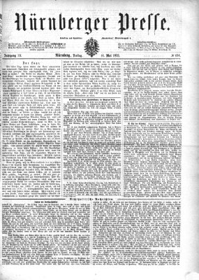 Nürnberger Presse Freitag 14. Mai 1875