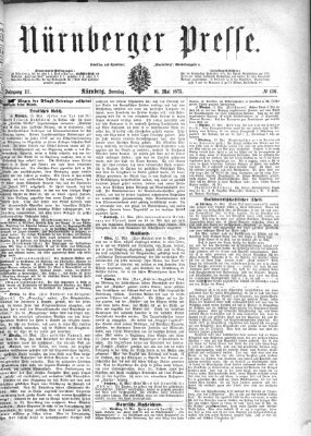 Nürnberger Presse Sonntag 16. Mai 1875