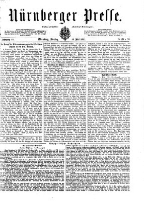 Nürnberger Presse Dienstag 18. Mai 1875