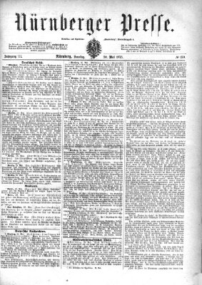 Nürnberger Presse Sonntag 30. Mai 1875