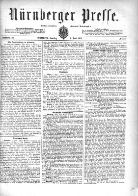 Nürnberger Presse Sonntag 6. Juni 1875