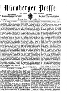 Nürnberger Presse Montag 14. Juni 1875