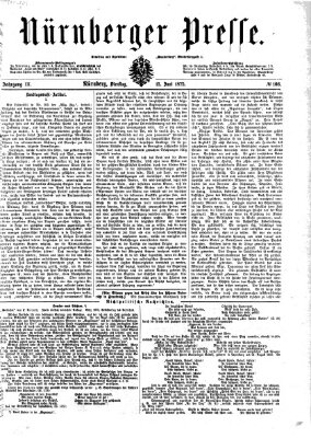 Nürnberger Presse Dienstag 15. Juni 1875