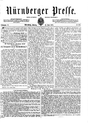 Nürnberger Presse Montag 21. Juni 1875