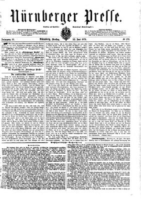 Nürnberger Presse Dienstag 22. Juni 1875