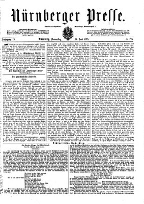 Nürnberger Presse Donnerstag 24. Juni 1875