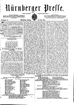 Nürnberger Presse Samstag 26. Juni 1875