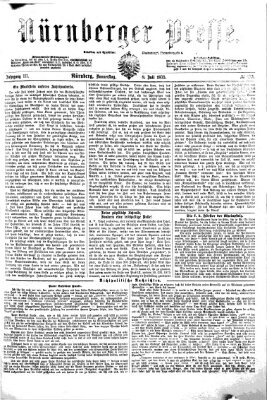 Nürnberger Presse Donnerstag 8. Juli 1875