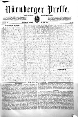 Nürnberger Presse Dienstag 20. Juli 1875