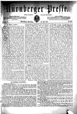 Nürnberger Presse Donnerstag 22. Juli 1875