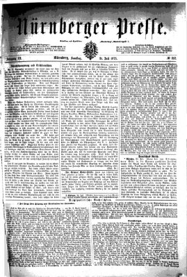 Nürnberger Presse Samstag 31. Juli 1875