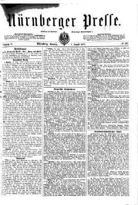 Nürnberger Presse Sonntag 1. August 1875