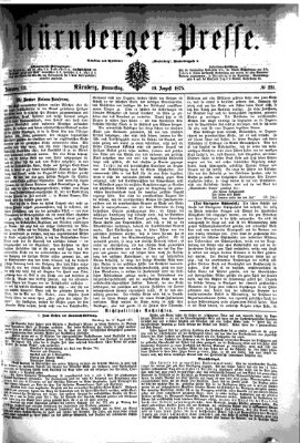 Nürnberger Presse Donnerstag 19. August 1875