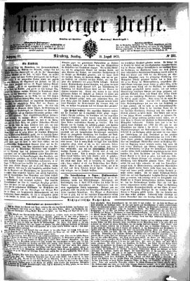 Nürnberger Presse Samstag 21. August 1875