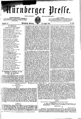 Nürnberger Presse Mittwoch 25. August 1875