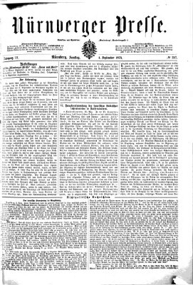 Nürnberger Presse Samstag 4. September 1875