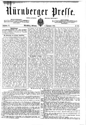 Nürnberger Presse Mittwoch 8. September 1875