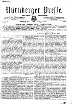 Nürnberger Presse Montag 20. September 1875