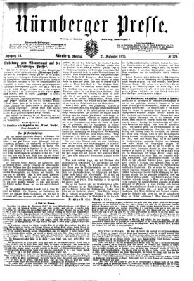 Nürnberger Presse Montag 27. September 1875