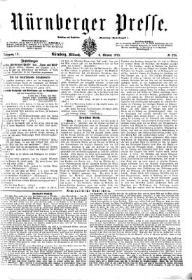 Nürnberger Presse Mittwoch 6. Oktober 1875