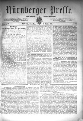 Nürnberger Presse Donnerstag 7. Oktober 1875