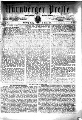 Nürnberger Presse Freitag 15. Oktober 1875