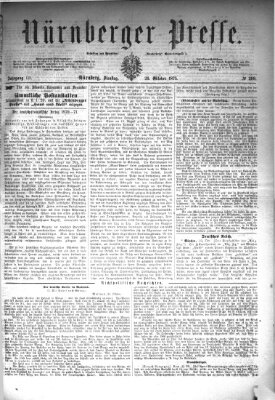 Nürnberger Presse Dienstag 26. Oktober 1875