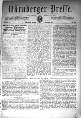 Nürnberger Presse Freitag 5. November 1875