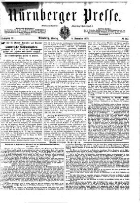 Nürnberger Presse Montag 8. November 1875