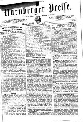 Nürnberger Presse Sonntag 28. November 1875