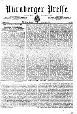 Nürnberger Presse Montag 6. Dezember 1875