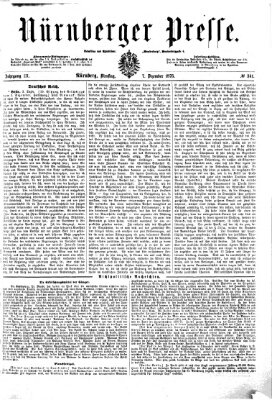 Nürnberger Presse Dienstag 7. Dezember 1875