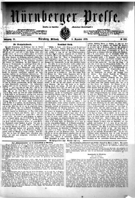 Nürnberger Presse Mittwoch 8. Dezember 1875