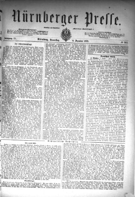 Nürnberger Presse Donnerstag 9. Dezember 1875