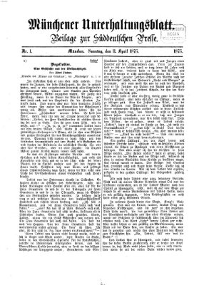 Süddeutsche Presse Sonntag 11. April 1875