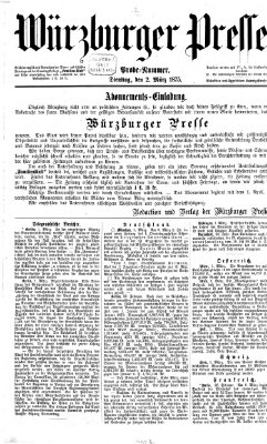 Würzburger Presse Dienstag 2. März 1875