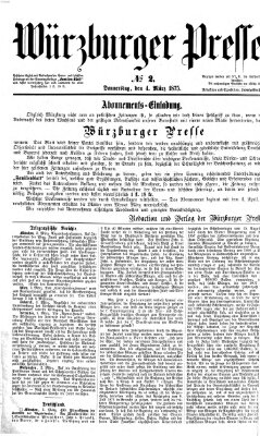 Würzburger Presse Donnerstag 4. März 1875