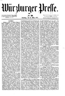 Würzburger Presse Samstag 13. März 1875