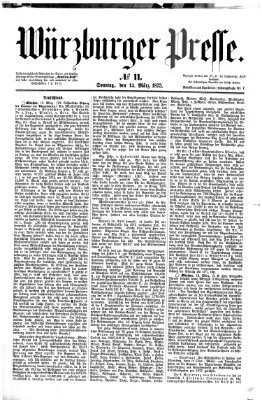 Würzburger Presse Sonntag 14. März 1875