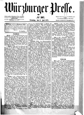 Würzburger Presse Dienstag 6. Juli 1875