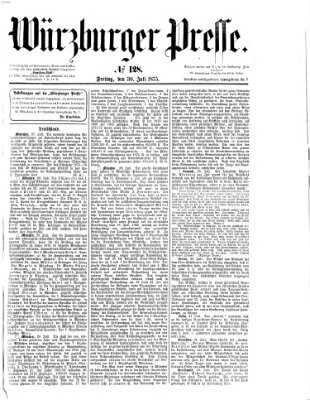 Würzburger Presse Freitag 30. Juli 1875