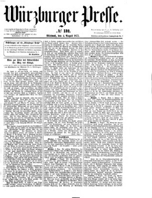 Würzburger Presse Mittwoch 4. August 1875