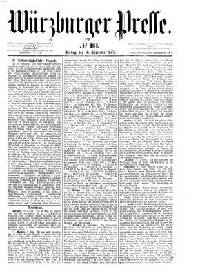 Würzburger Presse Freitag 10. September 1875