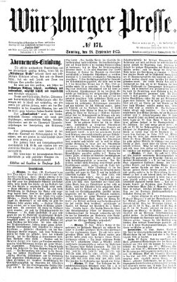 Würzburger Presse Samstag 18. September 1875