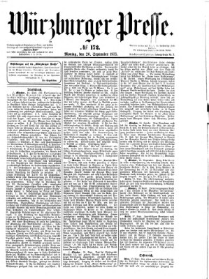 Würzburger Presse Montag 20. September 1875