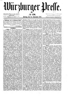 Würzburger Presse Freitag 24. September 1875